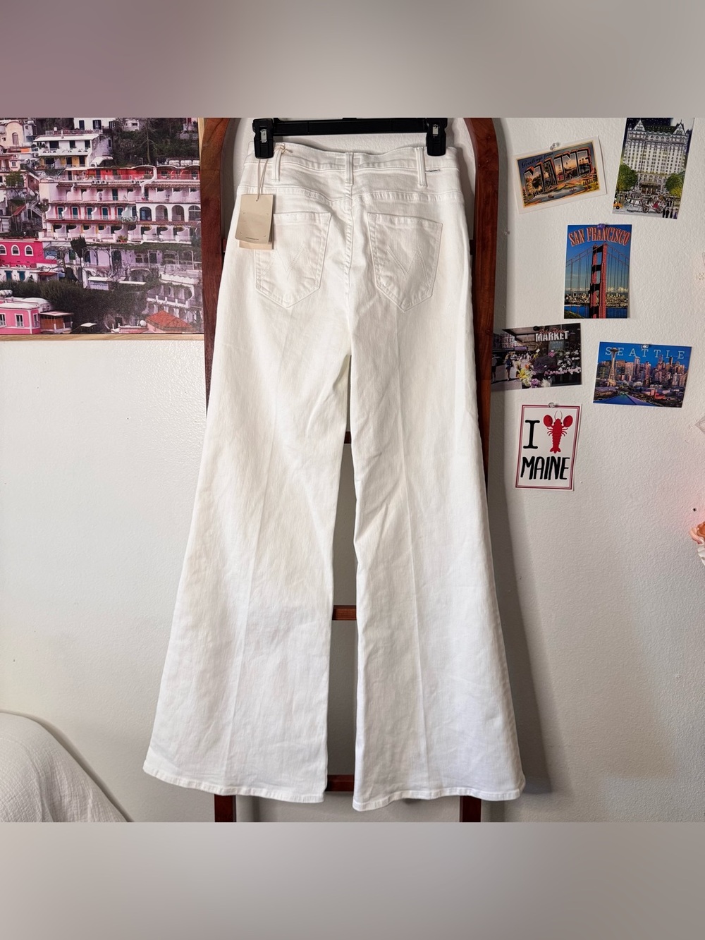 Mother NEW The Hustler Roller Skimp Wide Leg Jeans Fairest of Them All - Picture 8 of 11